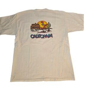 Vintage Desert California Tourist Souvenir Pocket Tee White Large Made in USA